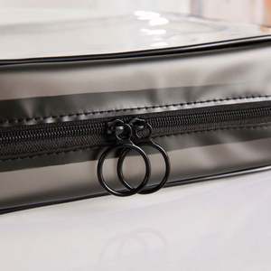 Bolsa de Aseo Transparente Impermeable de PVC para Viaje, Bolsa de Maquillaje Transparente con Logotipo Personalizado, Bolsa de Almacenamiento de Cosméticos de PVC Lavable, Juego de 3 Piezas - Product Image 6