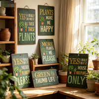 Panneaux en fer amusants pour jardin, décorations murales intérieures rétro pour les amoureux des plantes, résistants à l'eau, écologiques et résistants aux UV