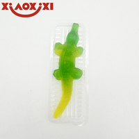 Vente chaude Halal Crocodile En Forme De Bonbons Gummy Coloré Fruité Aromatisé Gelée Bonbons Pudding SoftStick Sac Certifié Halal