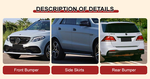 Bộ dụng cụ cơ thể cho Mercedes Benz 16-19 w166 GLe lớp nâng cấp để AMG sửa đổi Kit Xe w166 phụ tùng ô tô điều chỉnh xe Bumper body Kit - Product Image 3