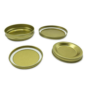 علب كافيار معدنية 5 جرام 10 جرام 20 جرام 30 جرام 50 جرام 100 جرام 250 جرام مع طباعة مخصصة، علب ذهبية من الصفيح للتعبئة المفرغة من الهواء للحليب - Product Image 4