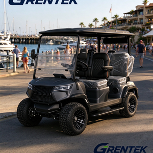 Carrito de Golf de Litio de 4 Plazas con Neumáticos Todoterreno Antideslizantes de 12 Pulgadas para Uso en Playa y Campamento - Product Image 1