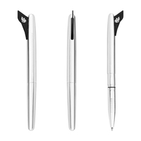 Stylos métalliques originaux sur le thème de l'aviation avec logo imprimé au design créatif, empiètement d'avion, largeur d'écriture de 0,7 mm pour les hôtesesses de l'air