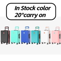 Valise de luxe classique légère et moderne de 20 pouces, coque rigide, plusieurs poignées, roues silencieuses, serrure TSA, polyester