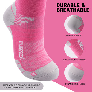 Calcetines de Compresión Personalizados para Mujer, 15-20 mmHg, Transpirables, Hasta la Rodilla, Deportivos - Product Image 3