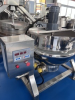 Elektrische verwarmde ketel met mantel, SUS304 roestvrij staal, kantelbare kookpot met roerder voor chiliketchup, bottensoep en stoven
