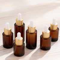 Vente en gros d'usine : flacon compte-gouttes en verre ambré durable de 10, 15 ml et 100 ml pour les soins de la peau, des cheveux et les huiles essentielles