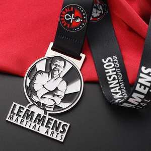 Medallas de Metal de Alta Calidad con Diseño Personalizado en 3D, Personaje de Entrenador de Karate, Medallas de Oro, Plata y Cobre para Judo, Jiu Jitsu y Taekwondo - Product Image 5
