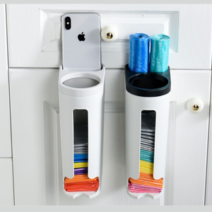 Home Shopping Bag Holders Plastic Kitchen Organizer Garbage Bag Storage Box Wall Mount Storage Dispenser