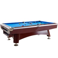 Table de billard en bois massif de 6e génération de 9 pieds Table de billard professionnelle avec finition de luxe