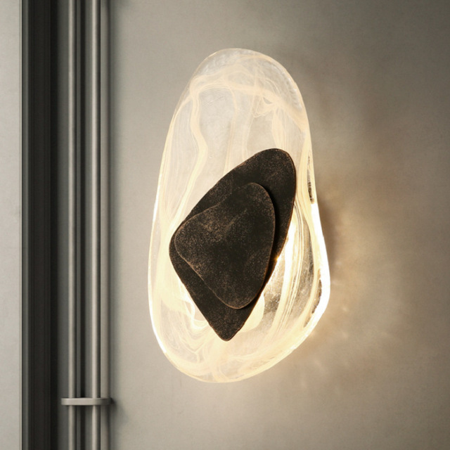 Modern Creative Living Room Crystal Transparent Creative Bedhead Bedroom Study Designer Model Room Art Wall Light