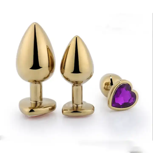 1ชุดปลั๊กเสียบทวารหนักสำหรับผู้ใหญ่เซ็กซ์เกมส์เครื่องประดับโลหะคริสตัลปลั๊กทวารหนักแฟลชสำหรับคู่รัก - Product Image 3