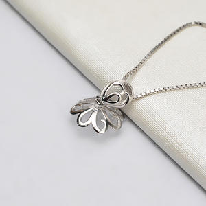 Colgante Grande de Plata S925 con Incrustaciones de Perlas de 16-17 mm, Colgante de Collar con Forma de Sombrero Grande Hueco con Soporte Vacío, Accesorio Moderno 747 - Product Image 2