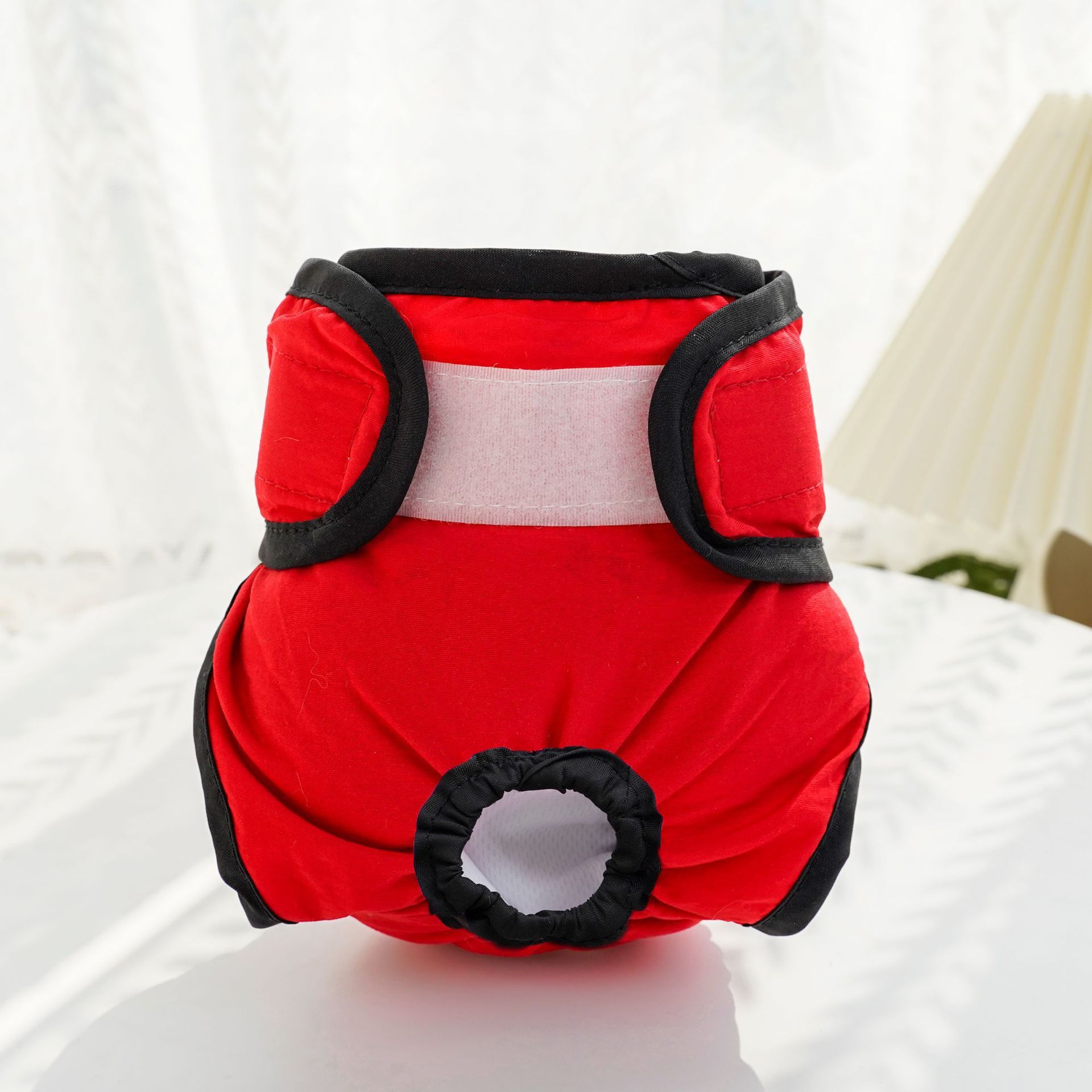 Pantalon menstruel pour chienne rouge