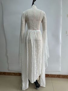 Vestido de Cosplay para Mujer, Tallas Grandes S-5XL, Estilo Gótico, Vestido Asimétrico, Halloween, Retro, Vintage, Encaje Sólido, Cardigan Medieval - Product Image 6