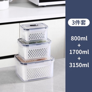 Scatola di immagazzinaggio con manico portatile scatola di immagazzinaggio per frutta e verdura da Picnic contenitore per frigorifero con prese d'aria e cestello di scarico - Product Image 4