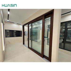 Fournisseur de portes coulissantes en bois plaqué aluminium cerise anti-poussière de qualité américaine standard 2025, <span class=keywords><strong>prix</strong></span> d'usine Huasin - Product Image 5