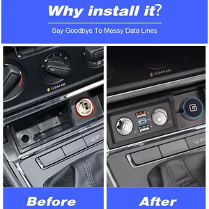 Estación de Carga para Auto Vtear, Divisor de Encendedor de Cigarrillos de 12V, Accesorios de Decoración Interior para VW Volkswagen C-TREK <span class=keywords><strong>2018</strong></span>-2024 - Product Image 3