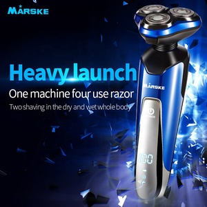 Vente chaude MARSKE 3322 Professionnel 4in1 Toilettage Kit ÉCRAN LCD Batterie Tondeuse À Barbe Rasoirs Rotatifs - Product Image 5