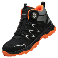 Vente en gros de chaussures de travail de haute qualité chaussures de sécurité au travail anti-écrasement bottes pour hommes avec embout en acier