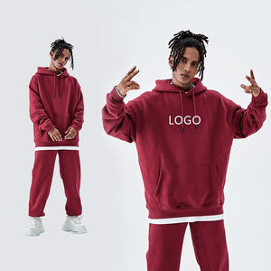 Ensemble sweat-shirt et pantalon de survêtement pour homme, imprimé personnalisé, poids lourd 500 g/m², 100 % coton, hiver, fabrication - Product Image 6