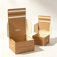 Boîte d'expédition en carton ondulé personnalisée, pliable, avec estampage à chaud, pour gobelets, cosmétiques, bougies, emballages de shampooings