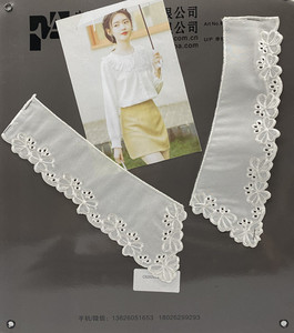 Booluee-Blusa de gasa con cuello falso desmontable, camisa de media camisa con diamantes de imitación, elegante, color blanco, 2021 - Product Image 6