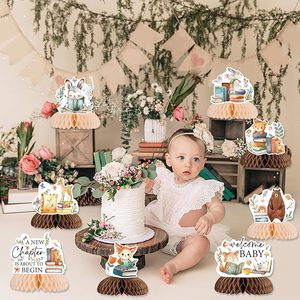Comienza una Nueva Época, Decoraciones para Baby Shower, Decoraciones Temáticas de Libros de Cuentos, Centros de Mesa de Panal de Abeja, Artículos para Revelación de Género - Product Image 4