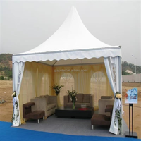 Carpa Gazebo Pagoda de Techo Alto, Blanca, de PVC, para Fiestas, Eventos al Aire Libre, Cumpleaños, Aniversarios, Recepciones, 3x3m, 4x4m, 5x5m, 6x6m