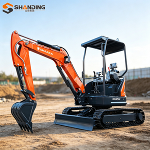 SHANDING Envío Gratuito CE EPA Miniexcavadora Multifunción de 2.5 a 3 Toneladas con Cabina y Motor Kubota, Giro de 360 Grados, Pequeña Excavadora - Product Image 1