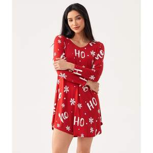 ชุดนอนแขนยาวผ้าใยไผ่สำหรับผู้หญิง เสื้อนอนนุ่มเบาสบาย ชุดนอนสำหรับผู้หญิง ชุดนอนผ้าวิสโคส - Product Image 2