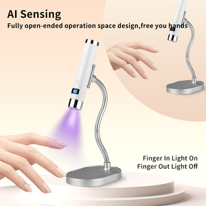 Lampe à ongles mini IA à détection automatique, rechargeable, portable, UV LED, pour séchage de gel, avec logo personnalisé, pour salon de manucure - Product Image 3