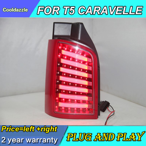 สำหรับ Volkswagen T5 <span class=keywords><strong>Caravelle</strong></span> Multivan LED ไฟท้าย LED ด้านหลังไฟชุดสีแดง2013 2014 2015 - Product Image 6