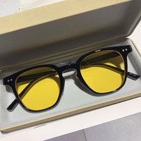 Lunettes de soleil carrées vintage pour homme, noires, protection UV400, de marque, design, Oculos De Sol