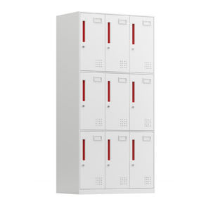 Armoire moderne en acier à 9 portes pour salle <span class=keywords><strong>de</strong></span> sport Armoire pour dortoir scolaire Armoire <span class=keywords><strong>de</strong></span> rangement pour vestiaire - Product Image 1