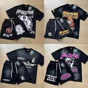 2025 Customized Cotton Logo Summer Casual Two Piece Shorts and T <b>Shirt</b> Set Screen Print Oversized <b>Men</b> Short Sets - Product Image 2