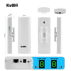 3km KuWFi 5.8ghz Cpe Outdoor Cpe Long Range Network Bridge Jembatan Tanpa Kabel Wifi Point To Point Wireless Bridge