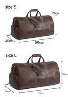 Sac de voyage en cuir de vachette de qualité supérieure, fabriqué en usine, pour homme, style vintage, pour les voyages d'affaires, les week-ends, avec compartiment pour chaussures