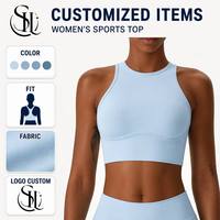 Soutiens-gorge de sport OEM pour femmes, vêtements de sport, débardeur athlétique à col en V, bretelles croisées, antichoc, maintien élevé, pour fitness, gym, yoga
