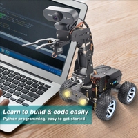 Kit de Robótica Adeept PiCar Pro V2 (Raspberry Pi No Incluido), Coche Inteligente con Brazo Robótico de 4 Grados de Libertad, Cámara HD 1080P para Pi 5/4/3, OpenCV OLED