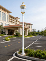 Lampadaire LED de style européen, éclairage paysager de jardin, lanterne de poteau classique pour l'extérieur, éclairage de chemin résidentiel