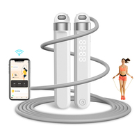 Corde à sauter numérique sans fil en PVC pour le comptage des calories, avec poignée ABS et application Tuya – Vente en gros