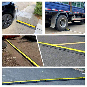 Puente de Protección de Cables, Proveedor Profesional de Rampas para Cables, Protege <span class=keywords><strong>el</strong></span> Cable, <span class=keywords><strong>2</strong></span> Ranuras para Cables, Reductor de Velocidad de Goma - Product Image 4