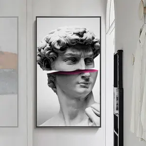 Grappige Kunst Van David Vaporwave Sculptuur Canvas Kunst Posters En Print Abstracte David Canvas Schilderijen Op De Muur Kunst Foto 'S