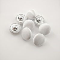 Boutons en métal enveloppés de tissu de luxe en gros pour manteaux en tweed, robes, vêtements en tricot, vêtements pour enfants et tenues de mariée formelles