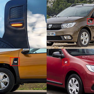 2 LED luce per <span class=keywords><strong>Dacia</strong></span> Logan II <span class=keywords><strong>Sandero</strong></span> II 2012 <span class=keywords><strong>Duster</strong></span> 2018 LED Dynamic Side Marker indicatore di direzione luce indicatore di direzione indicatore di luce ripetitore lampada - Product Image 6
