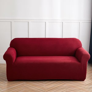 Cao Cấp Tùy Chỉnh Màu Sắc Đồng Bằng Nhuộm 1/2/3/4 Chỗ Ngồi 100% Polyester Đàn Hồi Bong Bóng Phổ Căng Sofa Bìa - Product Image 3