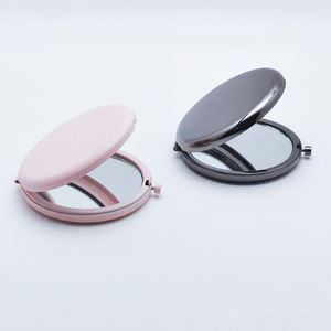 2024 Factory Price Pink Sublimation Blank Round Double Side Metal <b>Compact</b> Pocket Make up Hand <b>Mirror</b> for Travel - Product Image 2