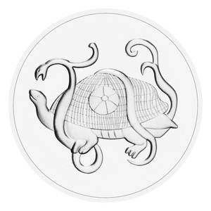 Les quatre créatures mythiques de l'Antiquité : Pièce de collection tortue noire plaquée or et argent, pièce souvenir Tai Chi - Product Image 6
