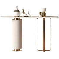 Console d'entrée moderne et minimaliste de luxe léger, table d'appoint murale élégante et meuble de rangement pour la décoration intérieure